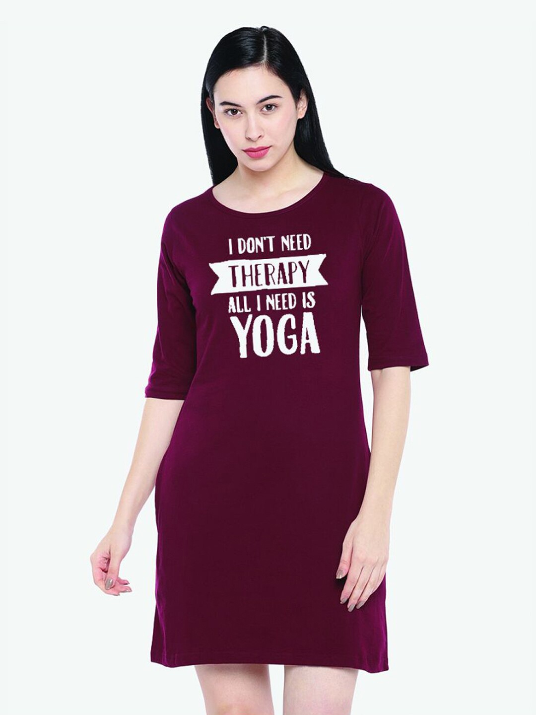 

The Lugai Fashion Women Maroon Varsity Printed Applique T-shirt