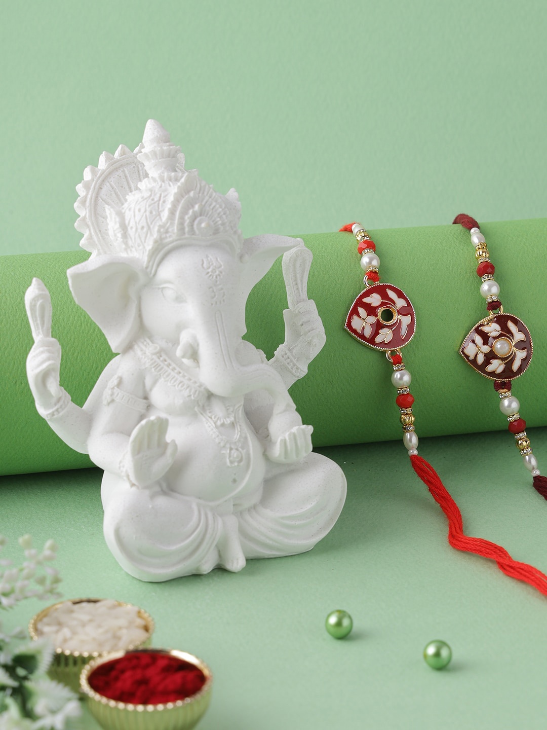 

Aapno Rajasthan Set of 2 Multi Rakhi Gift Set