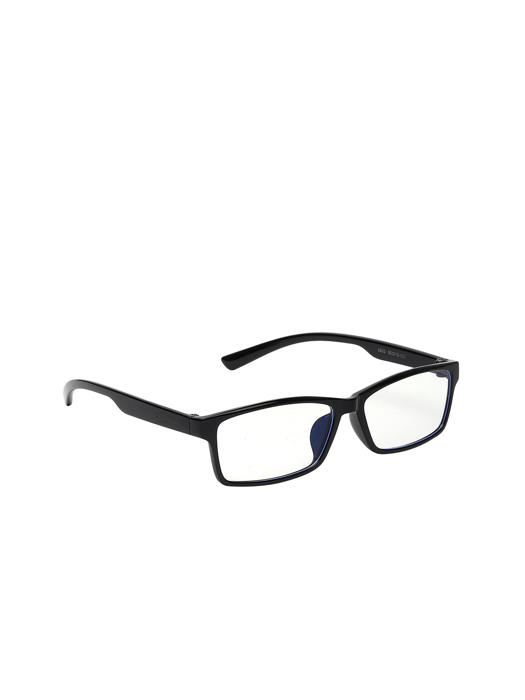 

CRIBA Unisex Clear Lens & Black Rectangle UV Protected Lens Sunglasses, Transparent