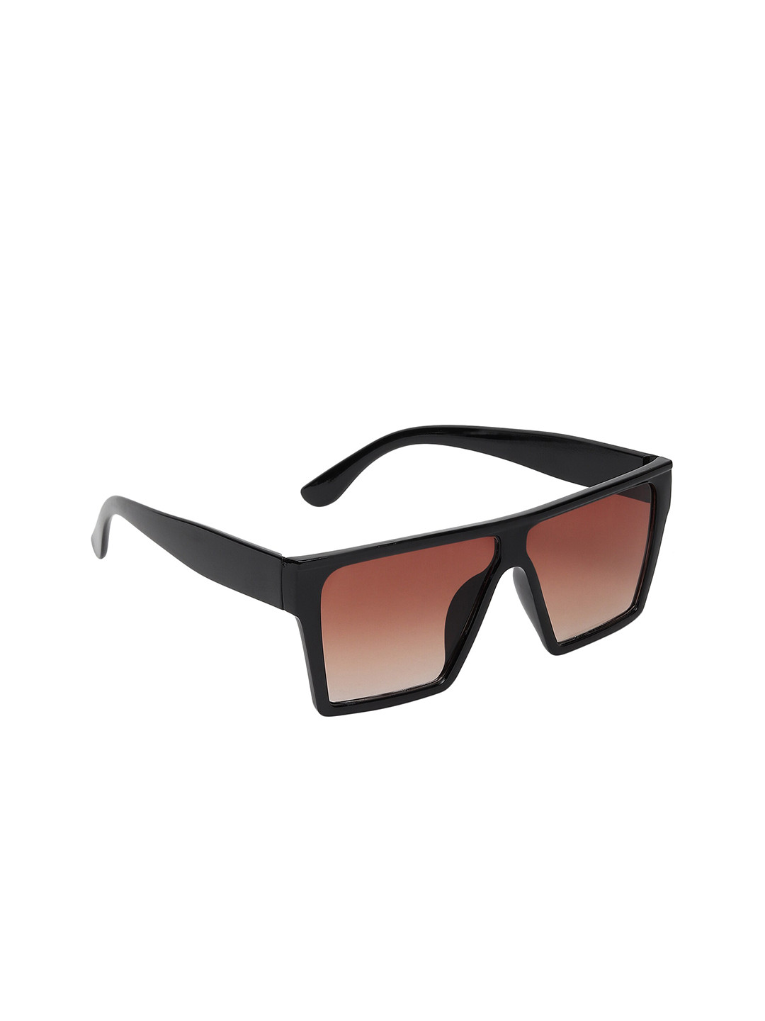 

CRIBA Unisex Brown Lens & Black Rectangle Sunglasses with UV Protected Lens