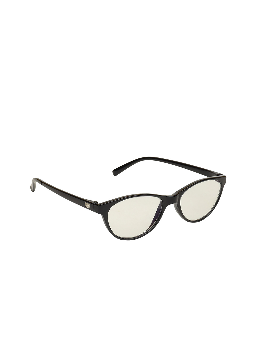 

CRIBA Unisex Clear Lens & Black Cateye Sunglasses with UV Protected Lens, Transparent