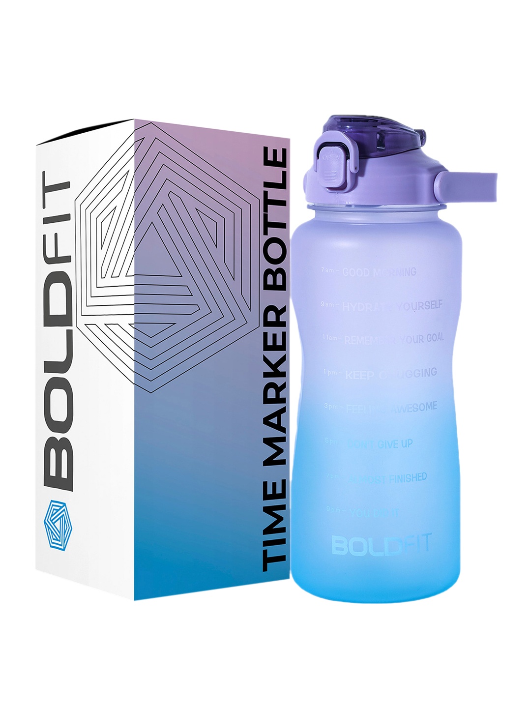 

BOLDFIT Purple & Blue Solid Sipper Water Bottle