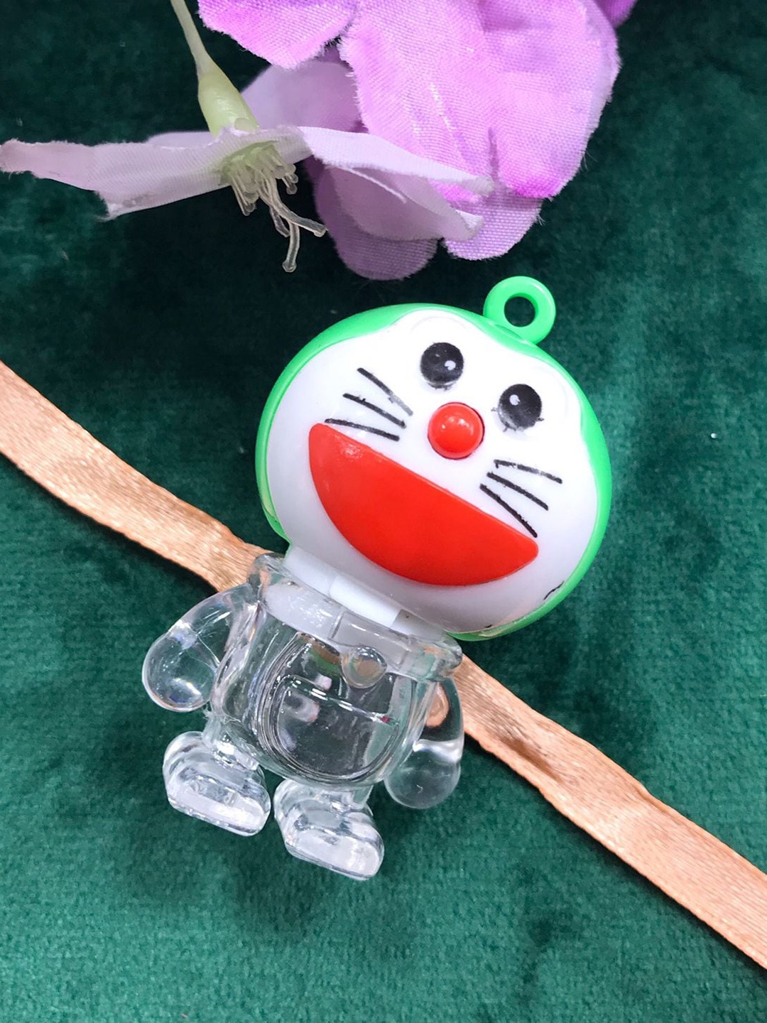 

MORKANTH JEWELLERY Boys Green & White Doremon Light Rakhi