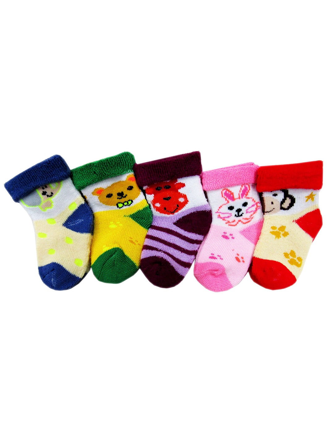

RC. ROYAL CLASS Infant Kids Pack Of 5 Assorted Cotton Ankle-Length Socks