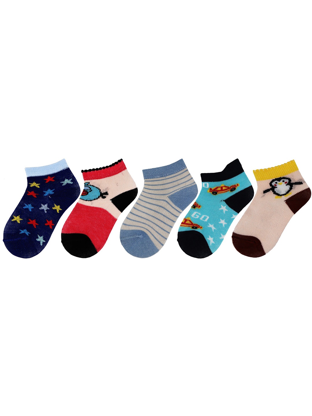 

RC. ROYAL CLASS Infant Kids Pack Of 5 Assorted Cotton Ankle-Length Socks