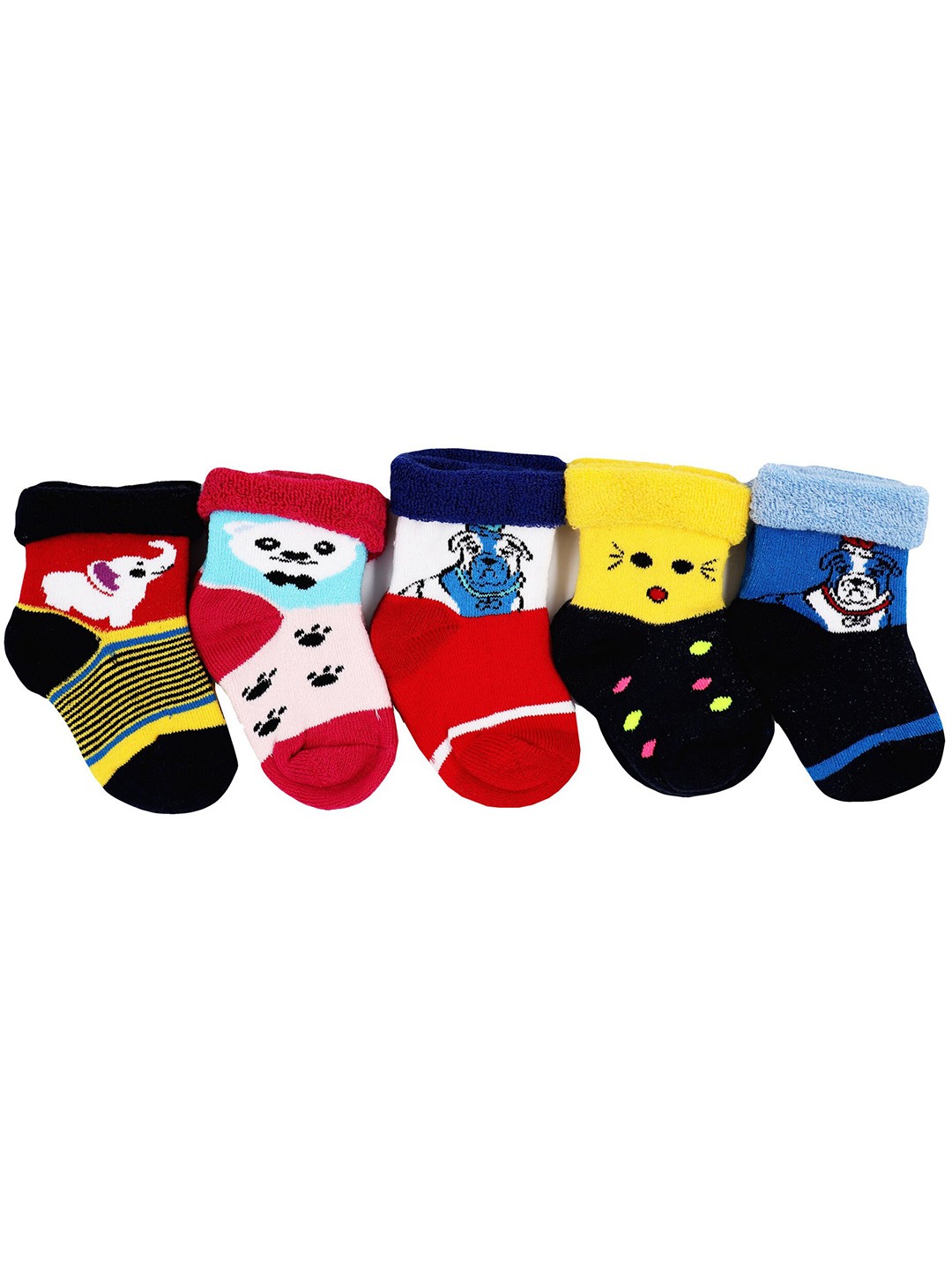 

RC. ROYAL CLASS Infant Kids Pack Of 5 Assorted Cotton Ankle-Length Socks