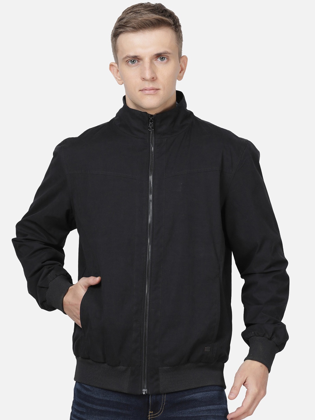 

t-base Men Black Lightweight Bomber Jacket