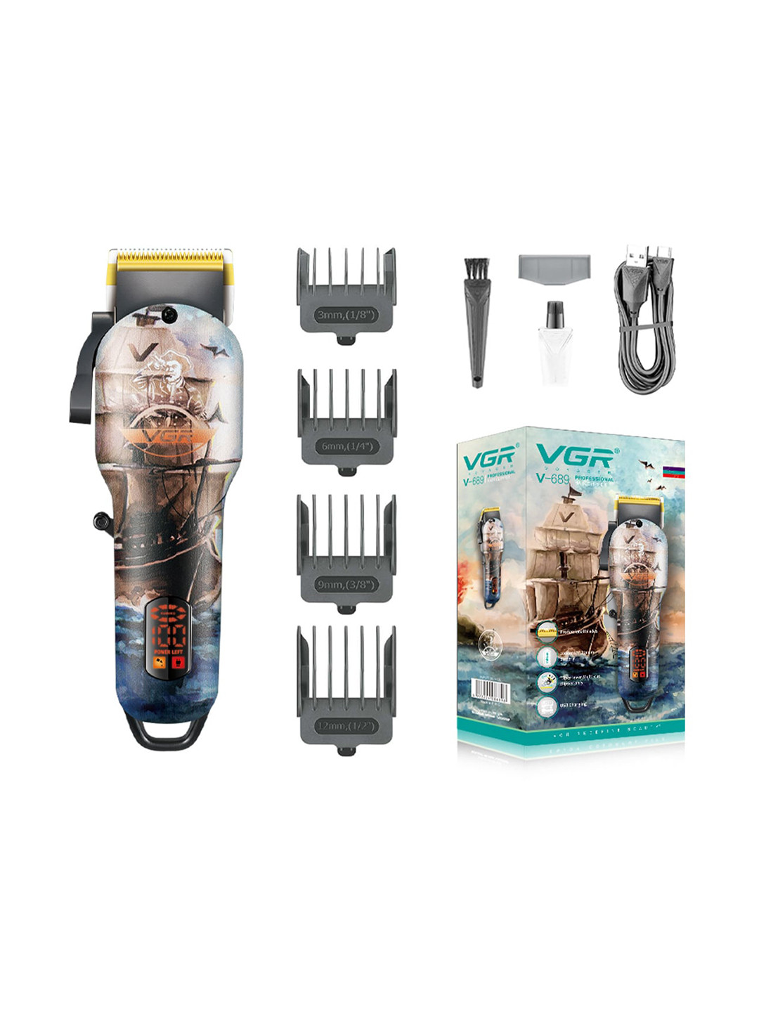 

VGR Men Black V-689 Trimmer