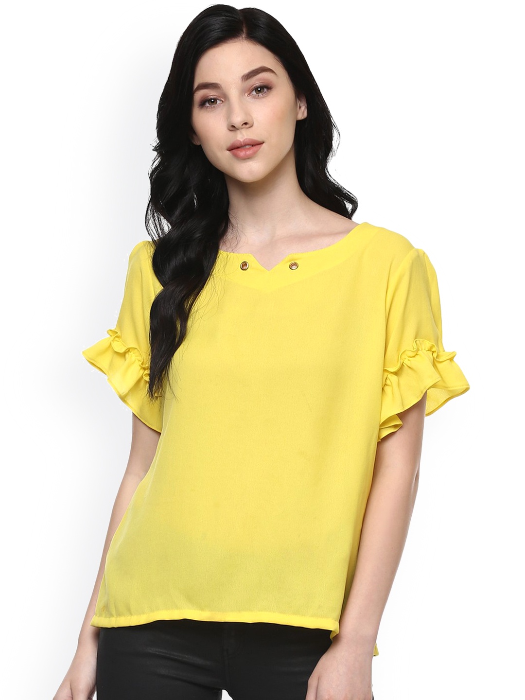 

Zima Leto Women Yellow Solid Top