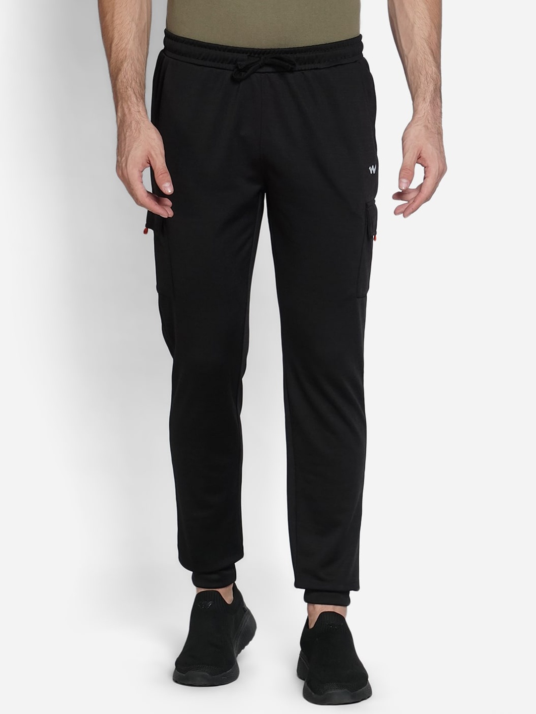 

Wildcraft Men Black Solid Pure Cotton Joggers