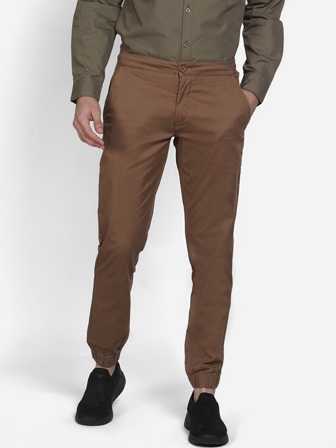 

Wildcraft Men's Khaki Solid Cotton Joggers
