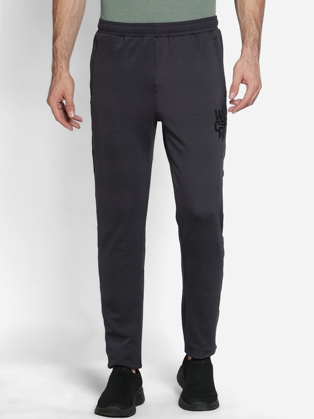 

Wildcraft Men Grey Solid Pure Cotton Track Pants