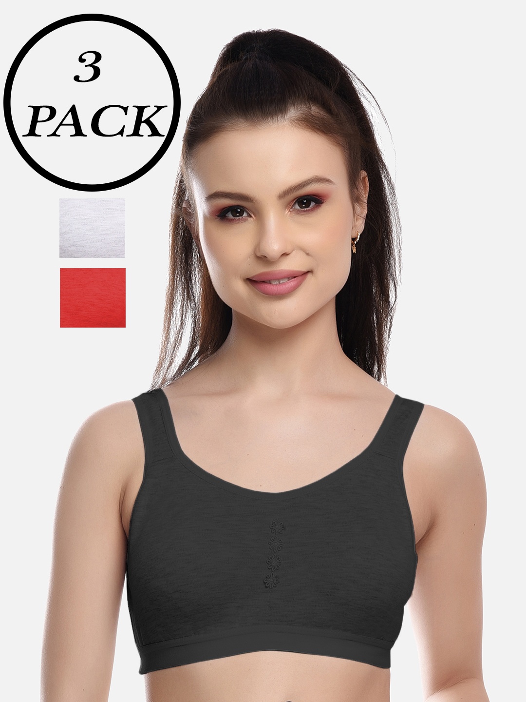 

FIMS Women Black & White & RedBra