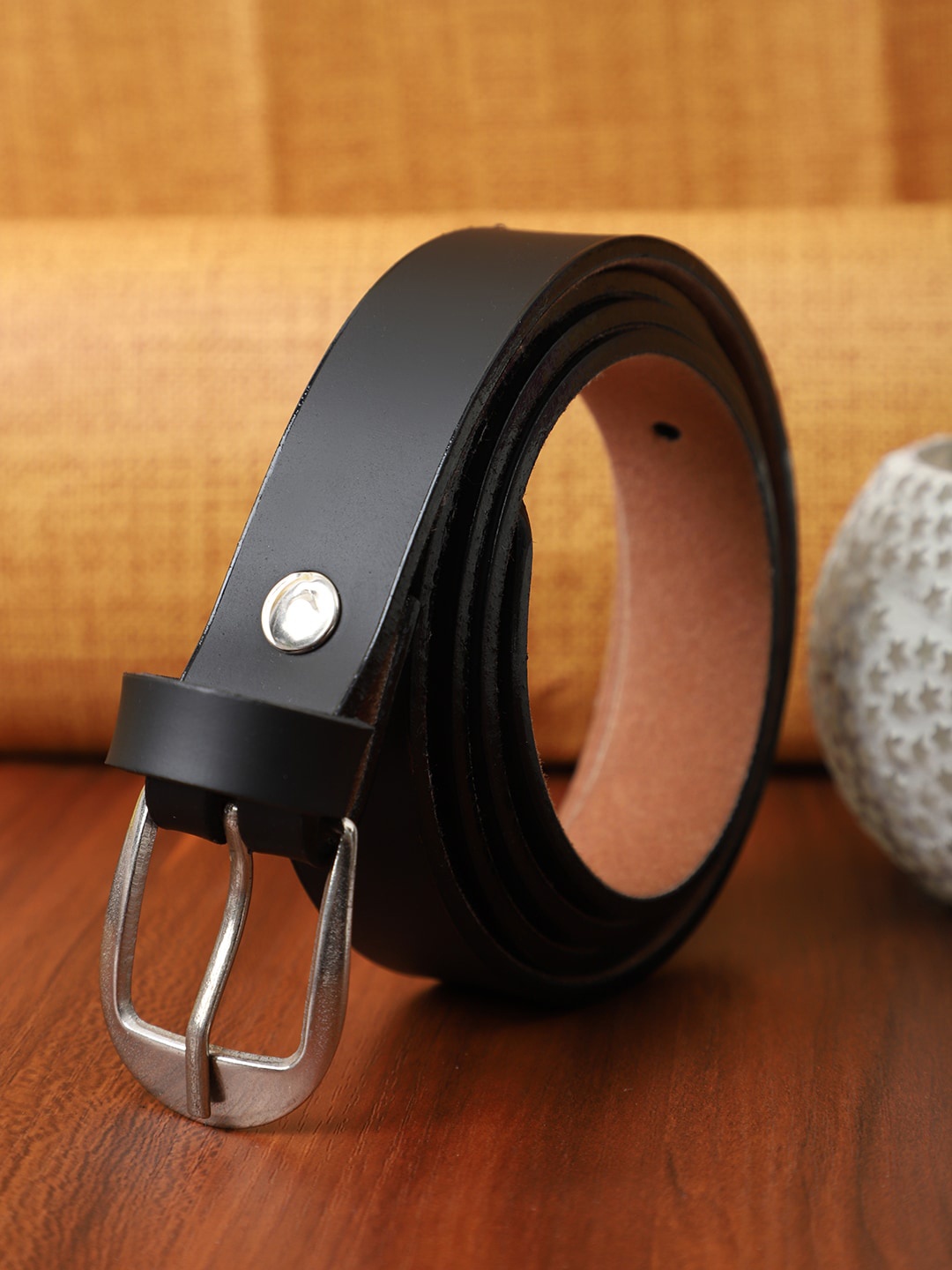 

The Mini NEEDLE Women Black Slim Belt