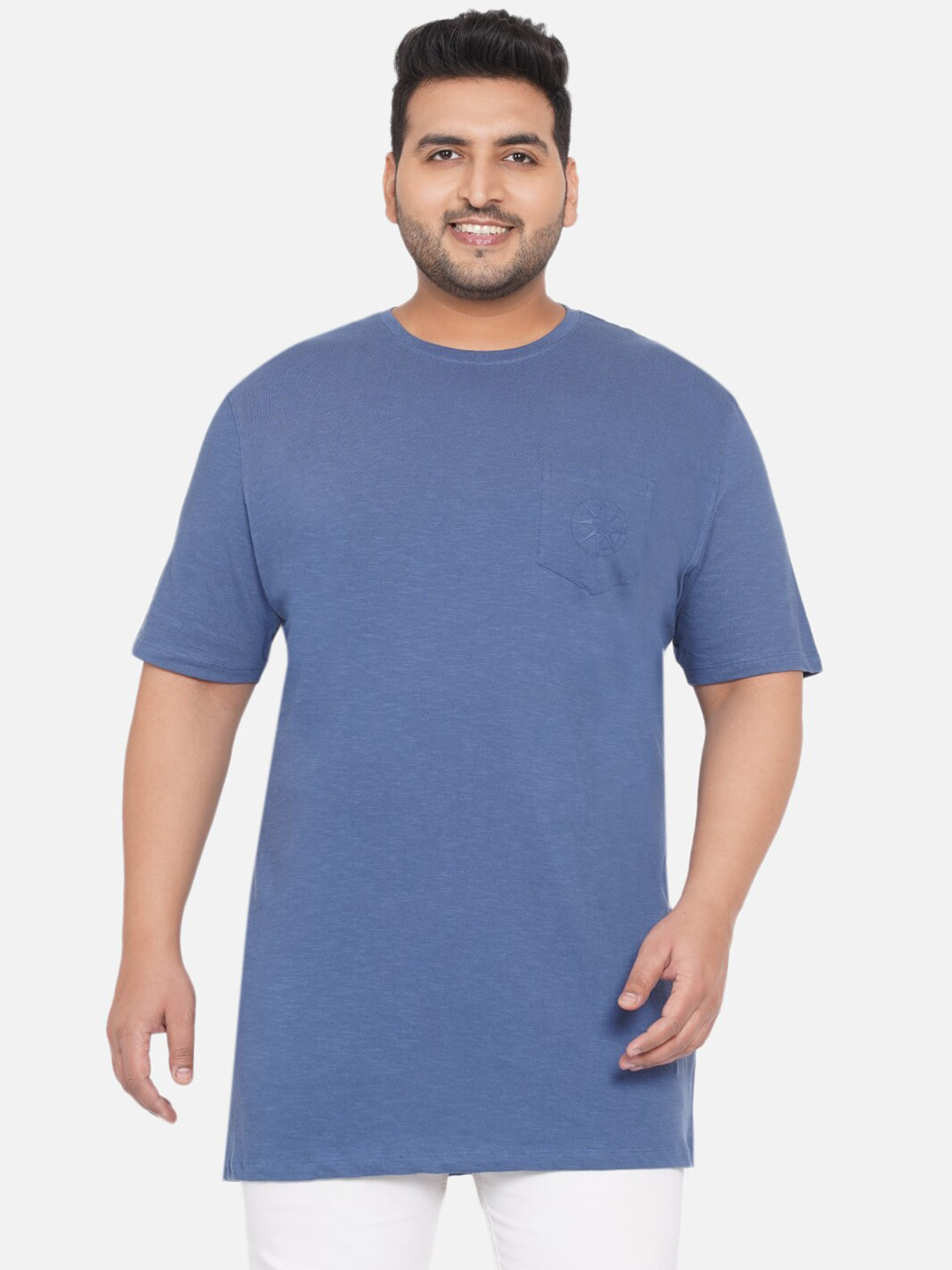 

Santonio plus size Men Blue T-shirt