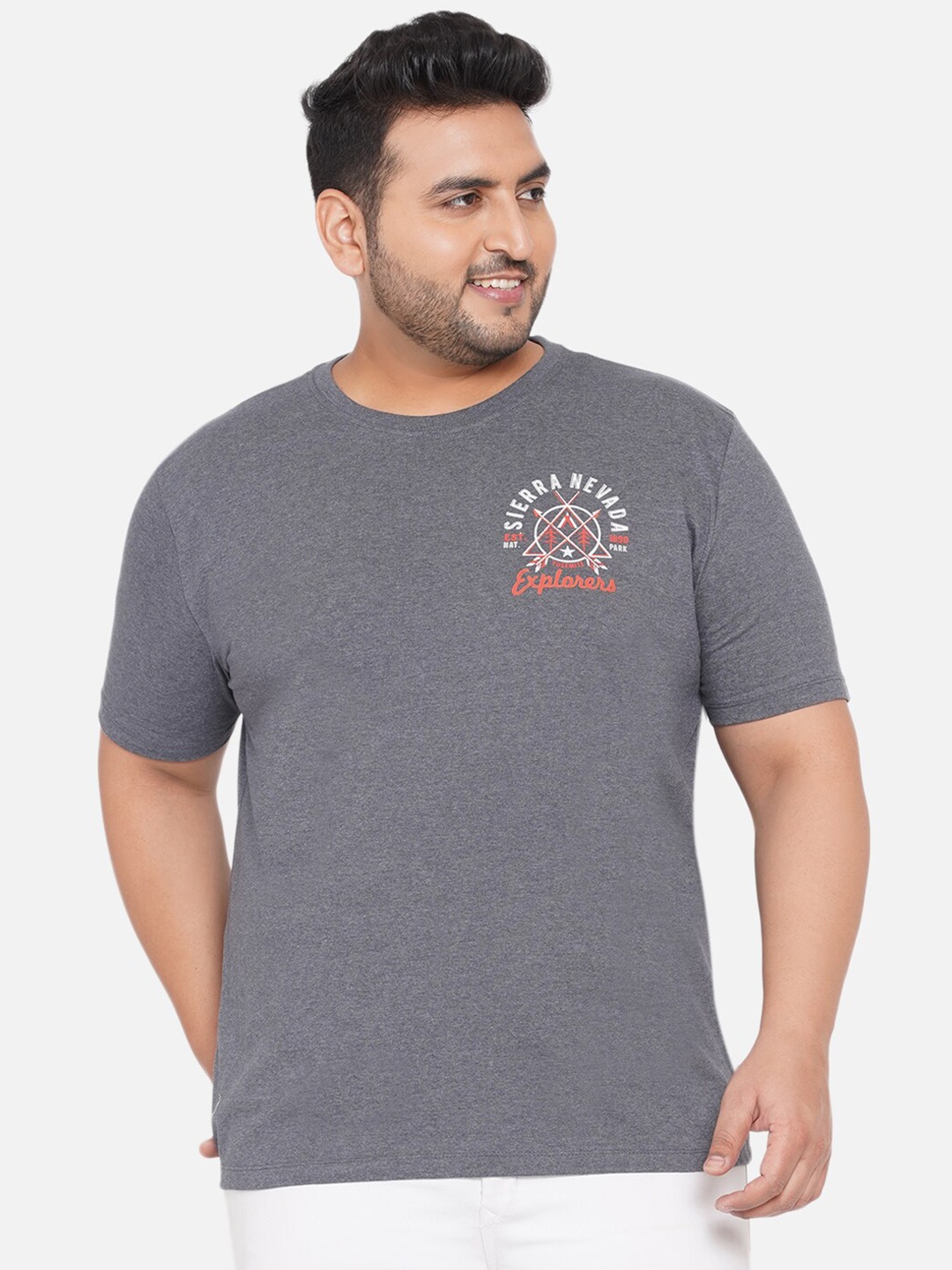 

Santonio Men Grey Sports T-shirt