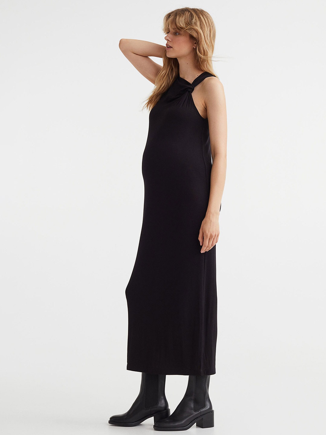 

H&M Black Knot-Detail Maxi Dress