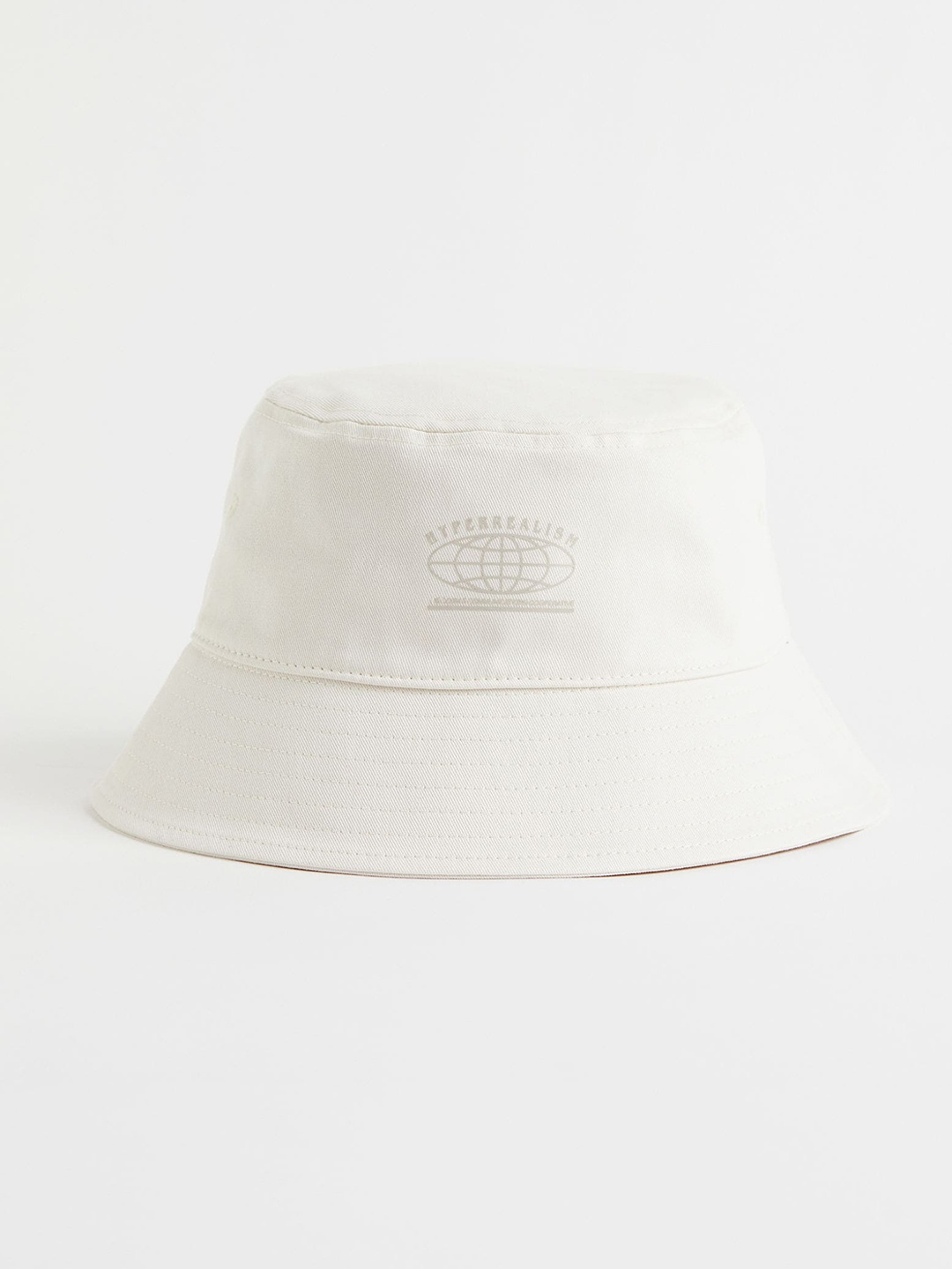 

H&M Men White Solid Cotton Bucket Hat