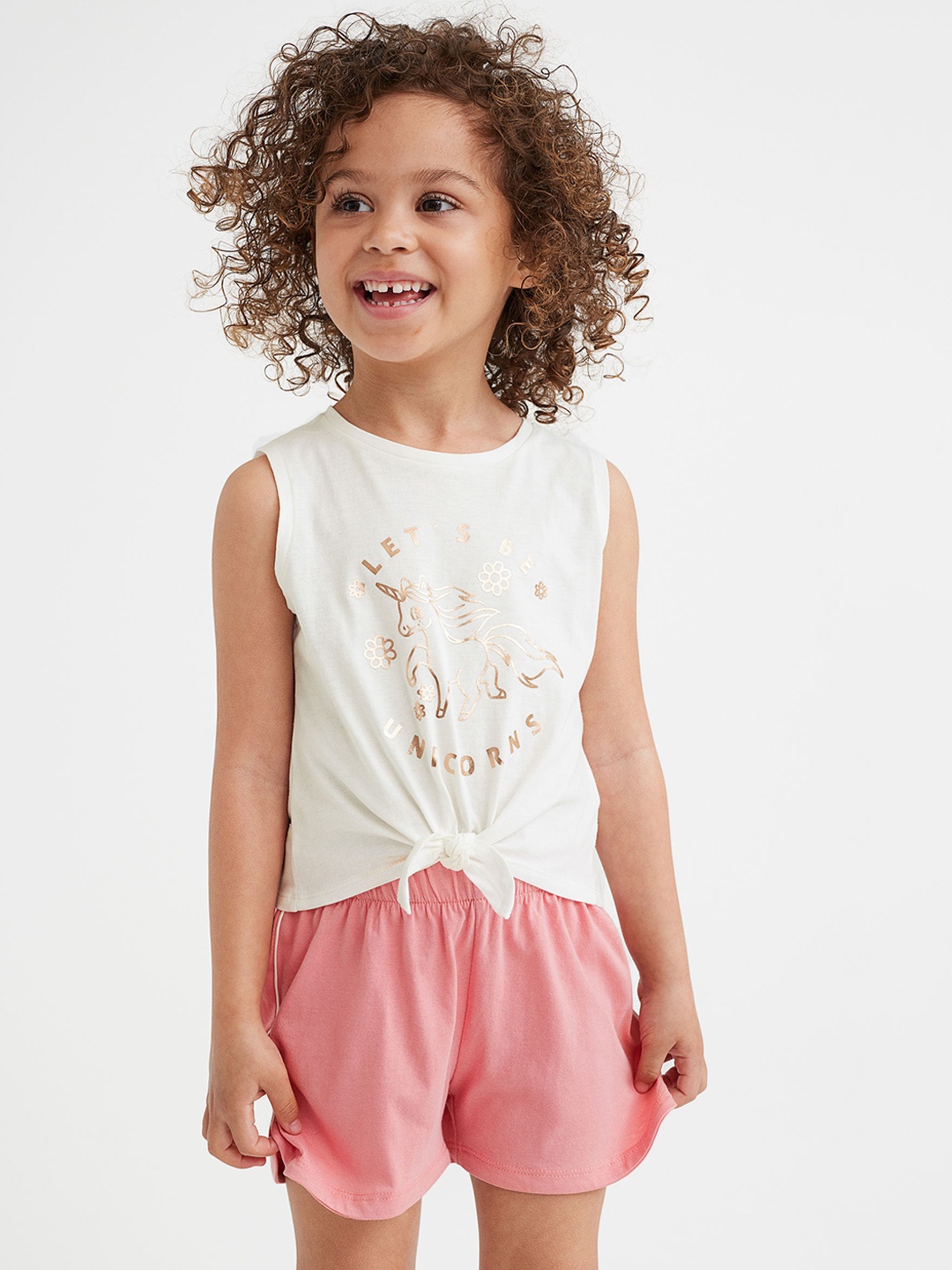

H&M Girls 2 Piece Cotton Jersey Set, Pink