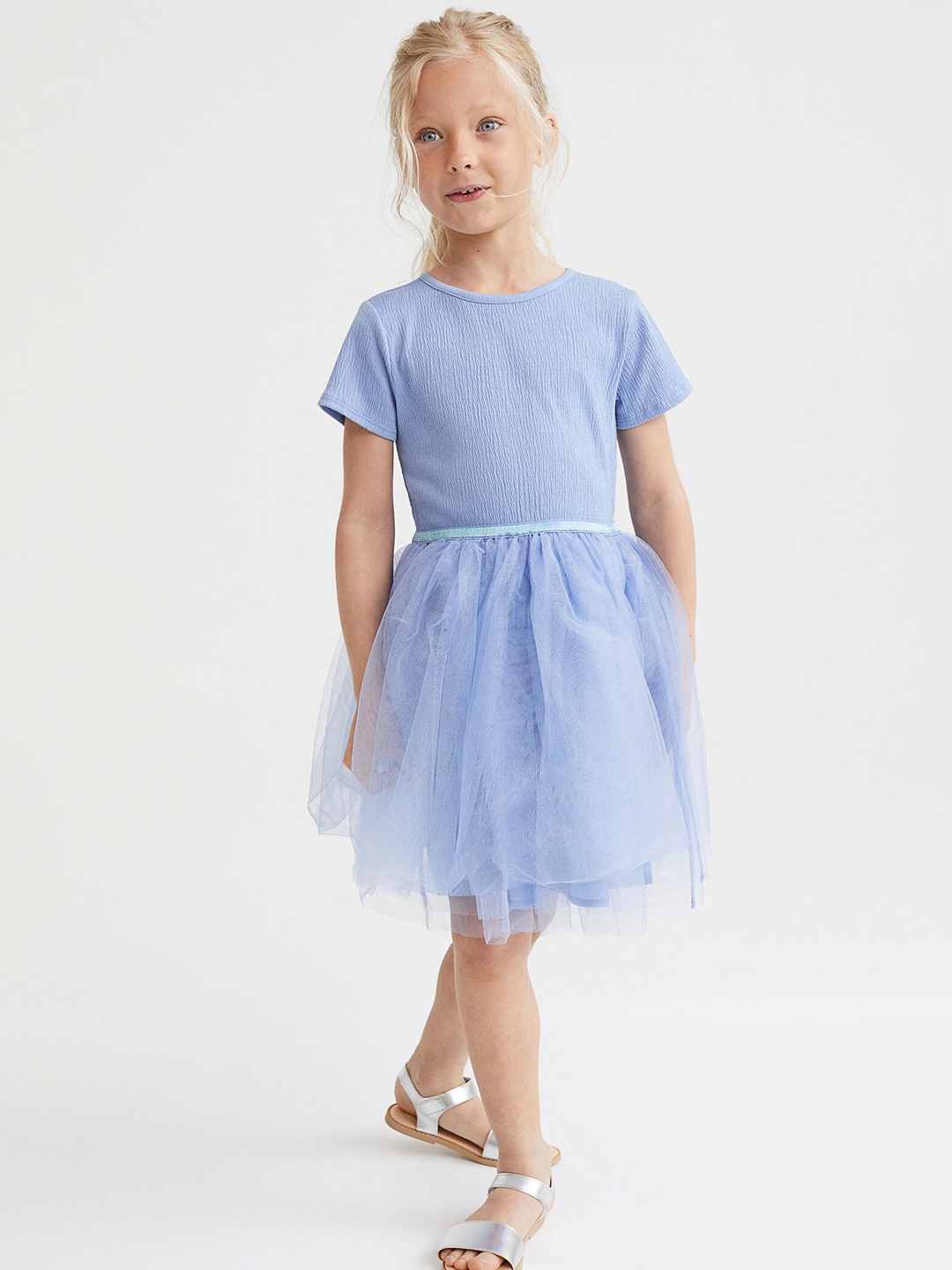 

H&M Girls Blue Tulle-Skirt Dress