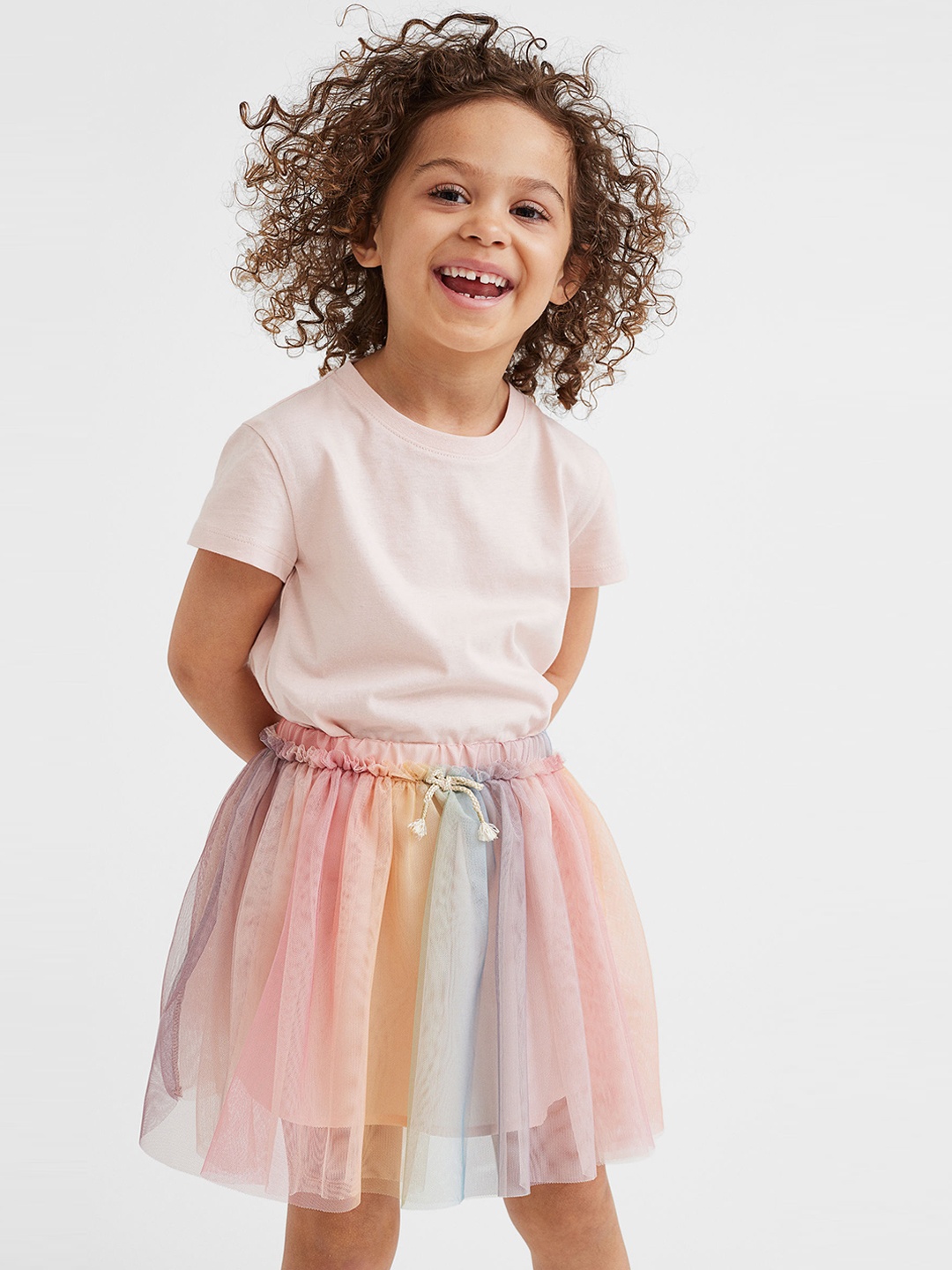 

H&M Girls Multicolored Glittery Tulle Skirts, Multi