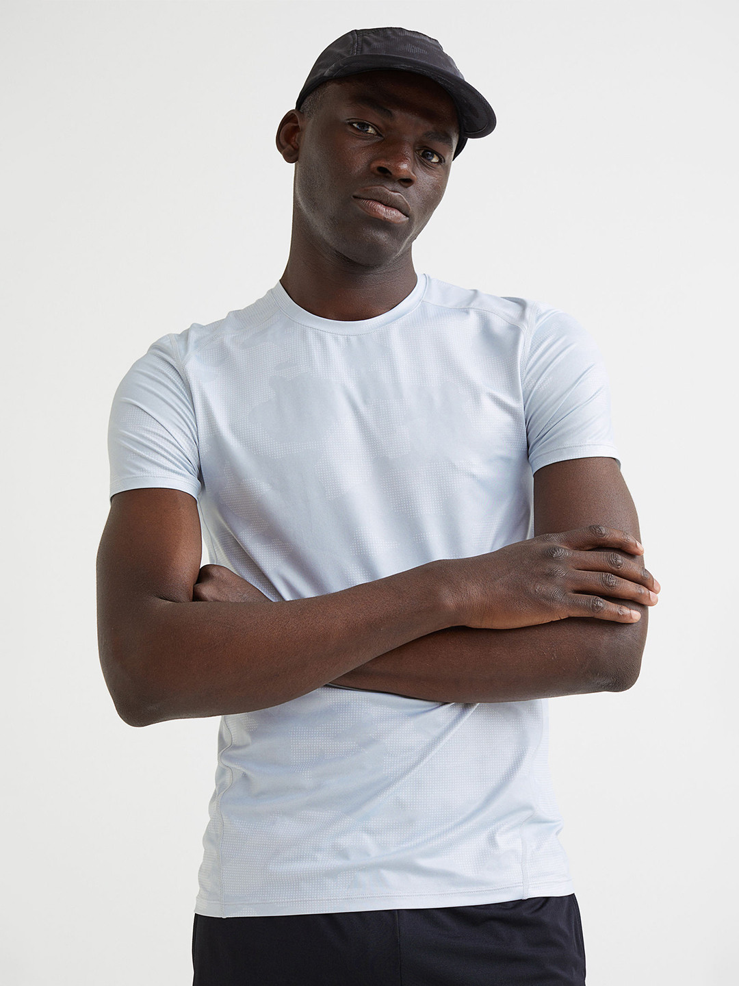 

H&M Men Grey Slim Fit Sports Top