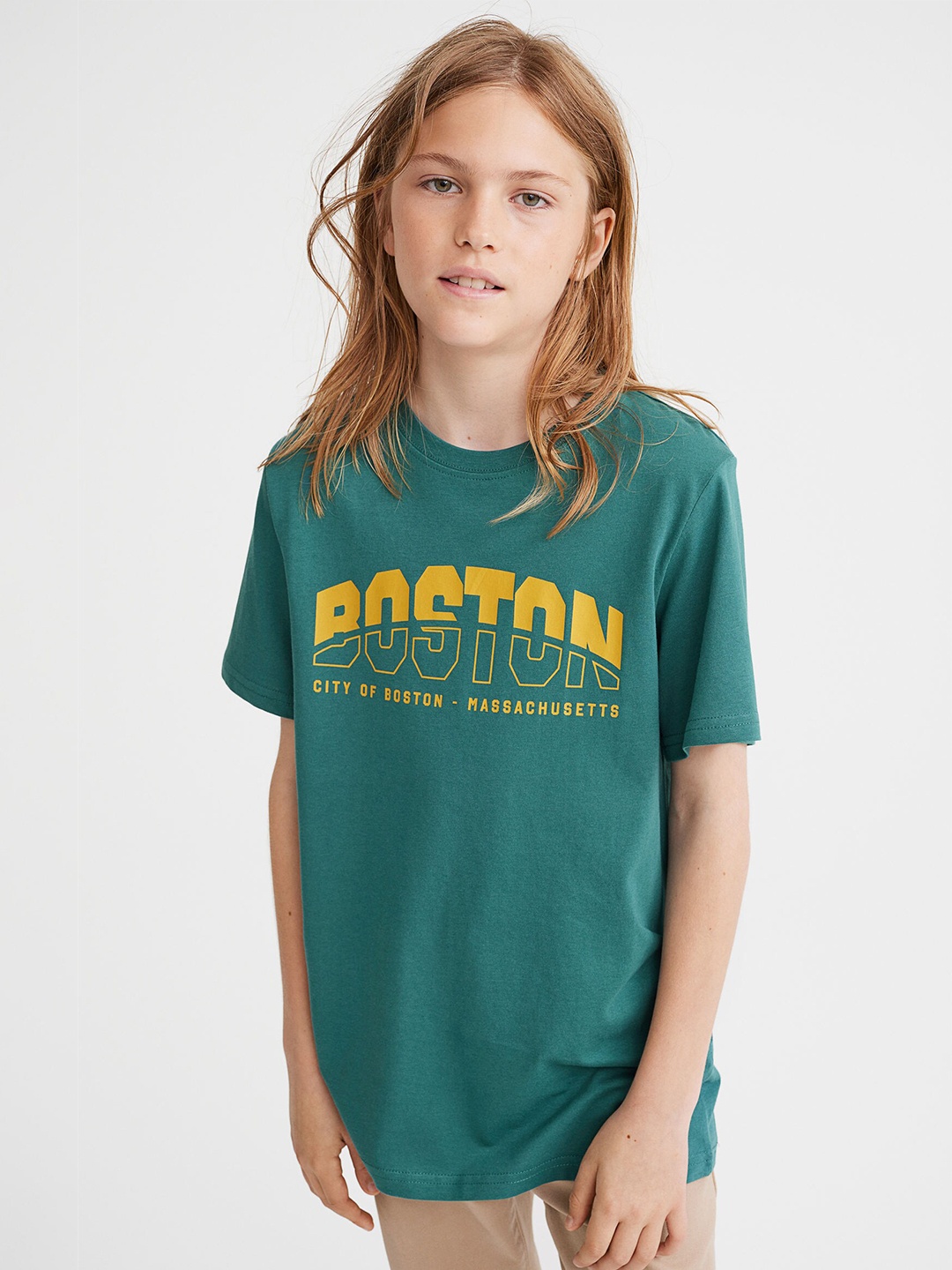 

H&M Boys Blue & Green 5-Pack Cotton T-shirts