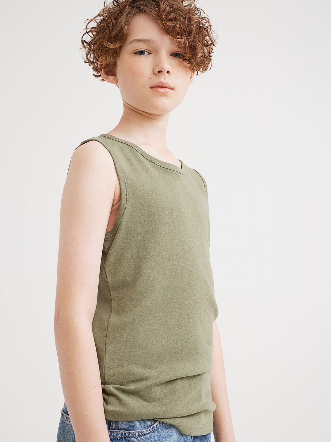 

H&M Boys 7-Pack Vest Tops, Black