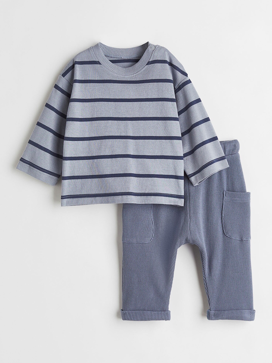 

H&M Boys 2-Piece Cotton Jersey Set, Navy blue