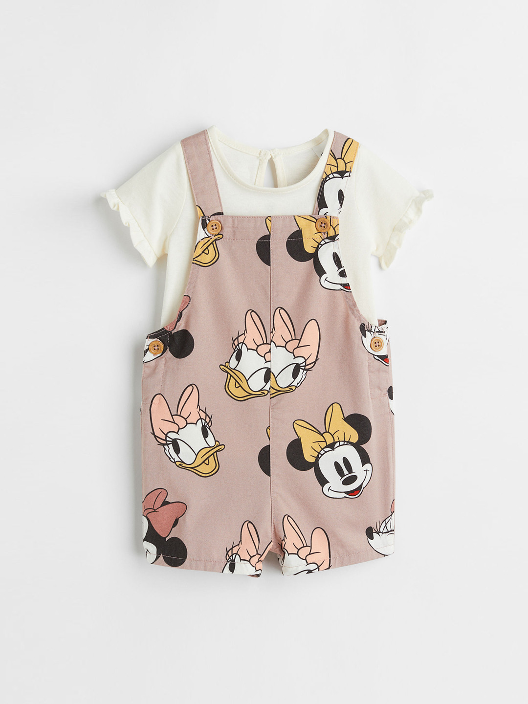 

H&M Girls White & Pink 2-Piece Printed Set