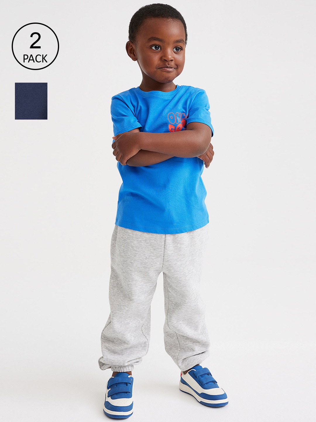 

H&M Boys Black & Grey 2-Pack Joggers