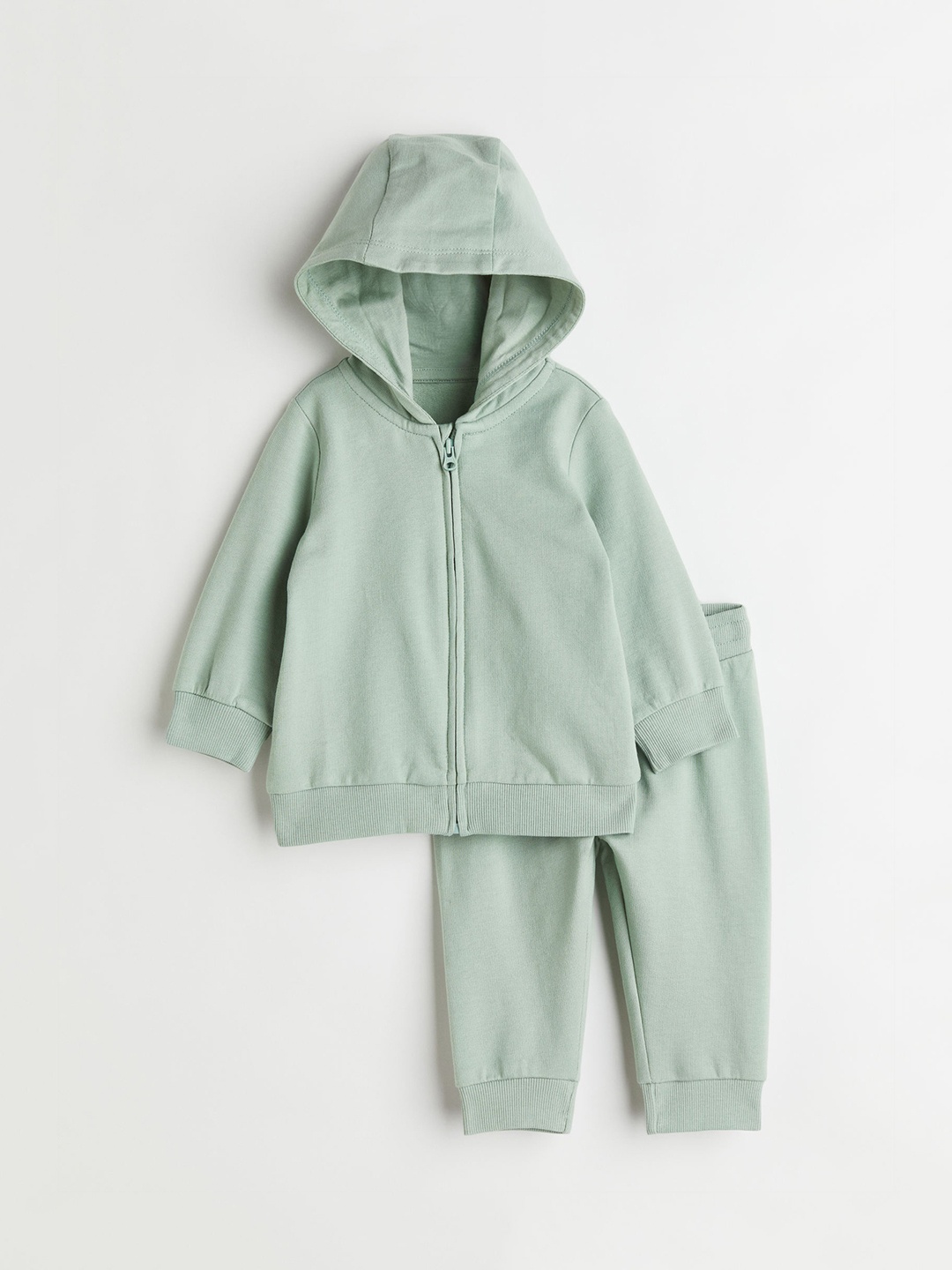 

H&M Girls Green Pure Cotton Hoodie with Pyjamas