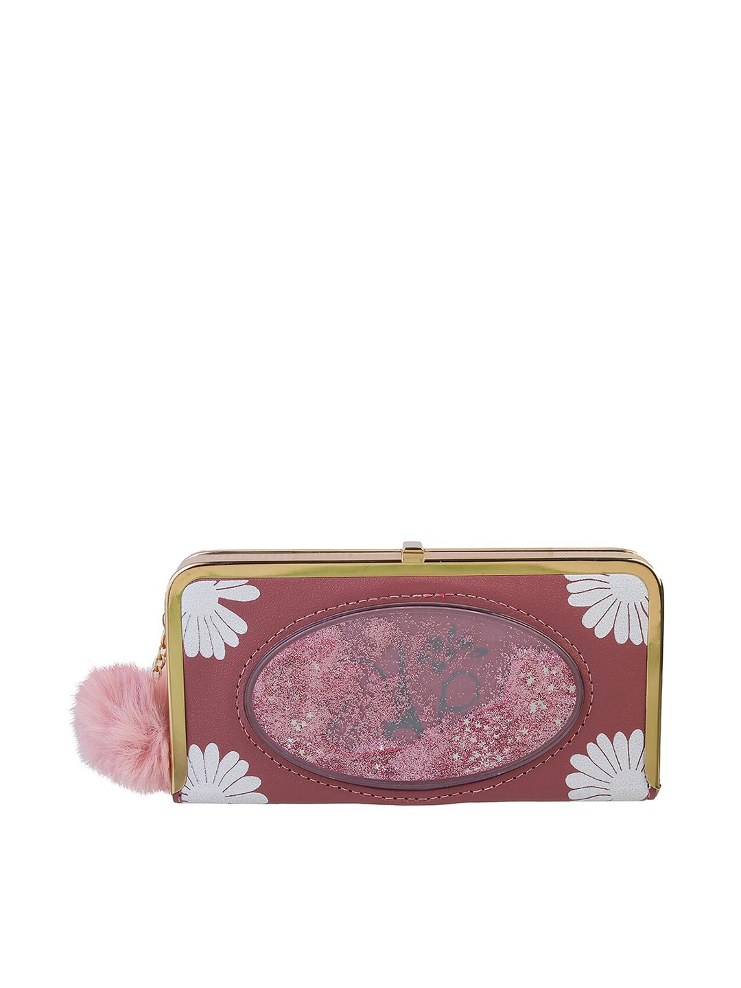 

WALKWAY by Metro Women Pink & White Printed Envelope Wallet