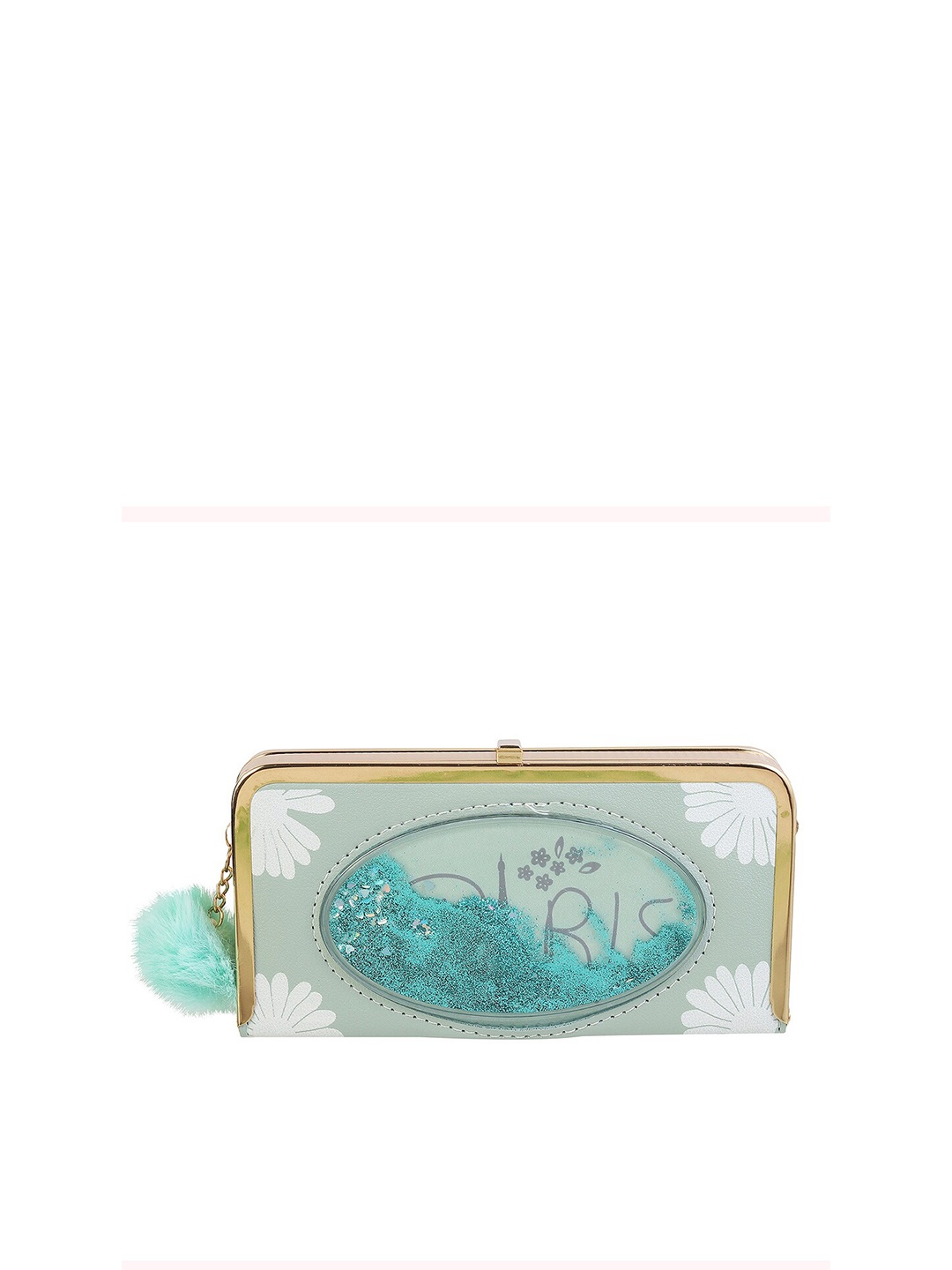 

WALKWAY by Metro Women Green & White Printed Envelope Wallet
