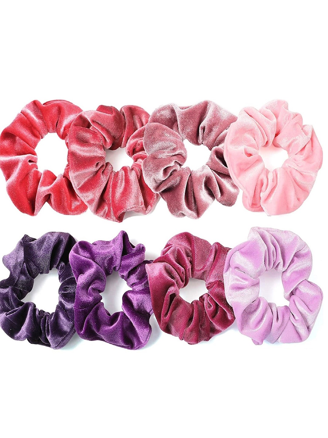 

DIAN Multicolor Pack of 8 Ponytail Scrunchies, Red