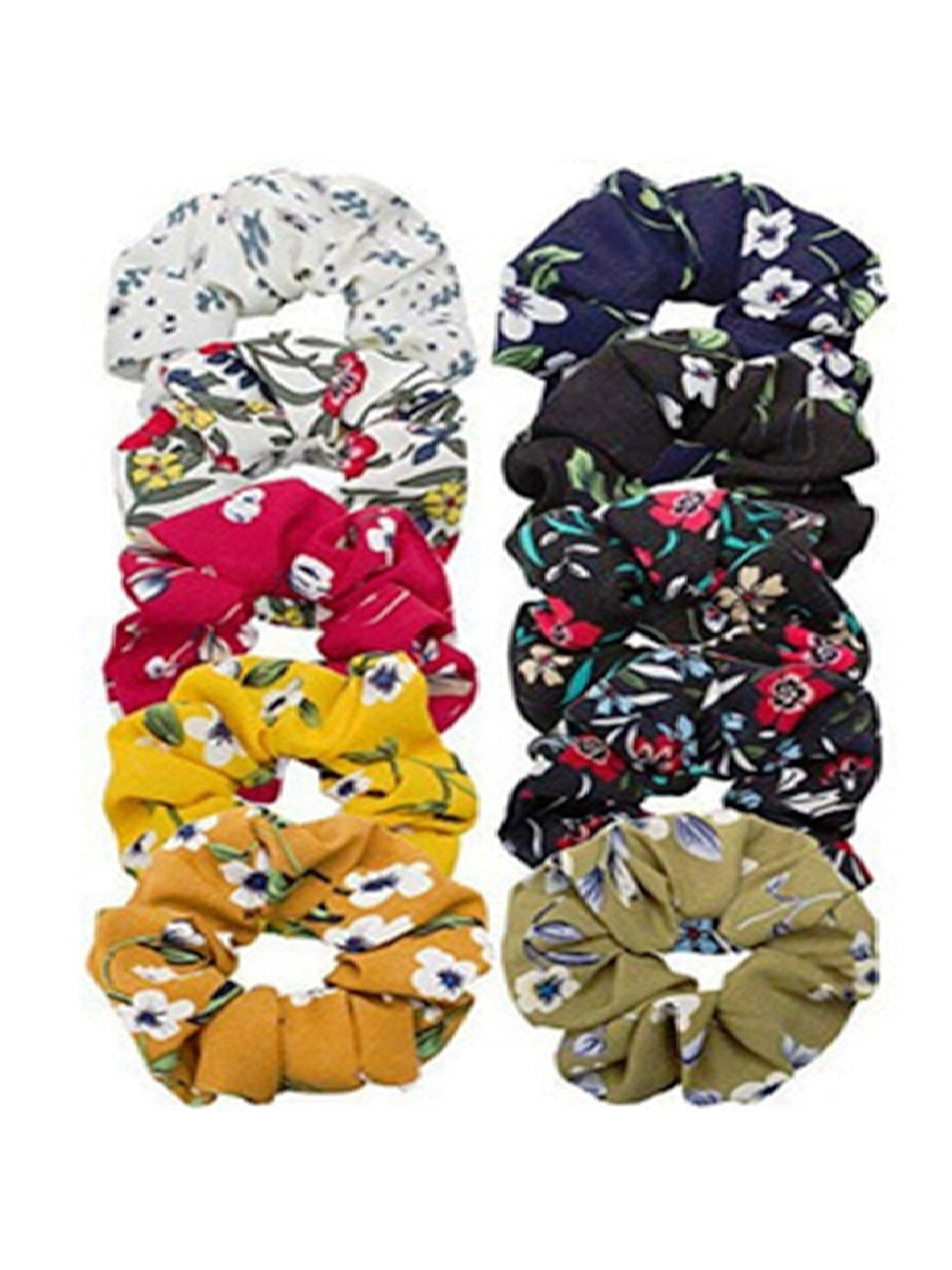 

DIAN Multicolor Pack of 10 Ponytail Holders, Multi