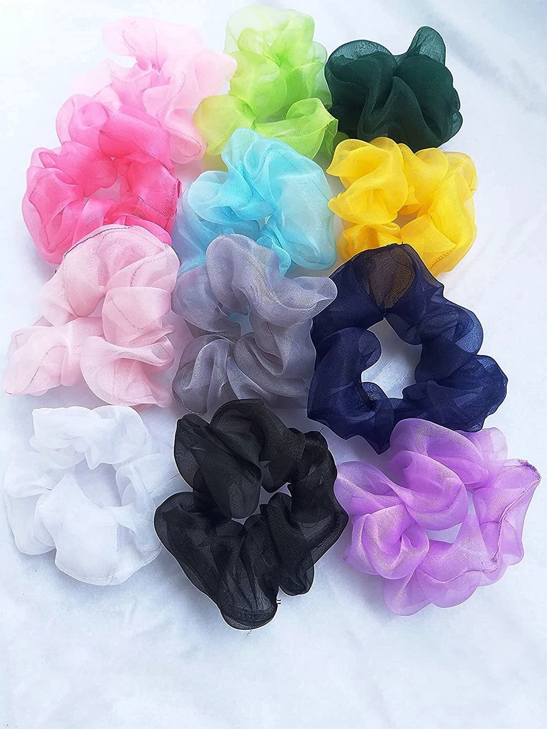 

DIAN Multicolor Pack of 5 Scrunchies, White