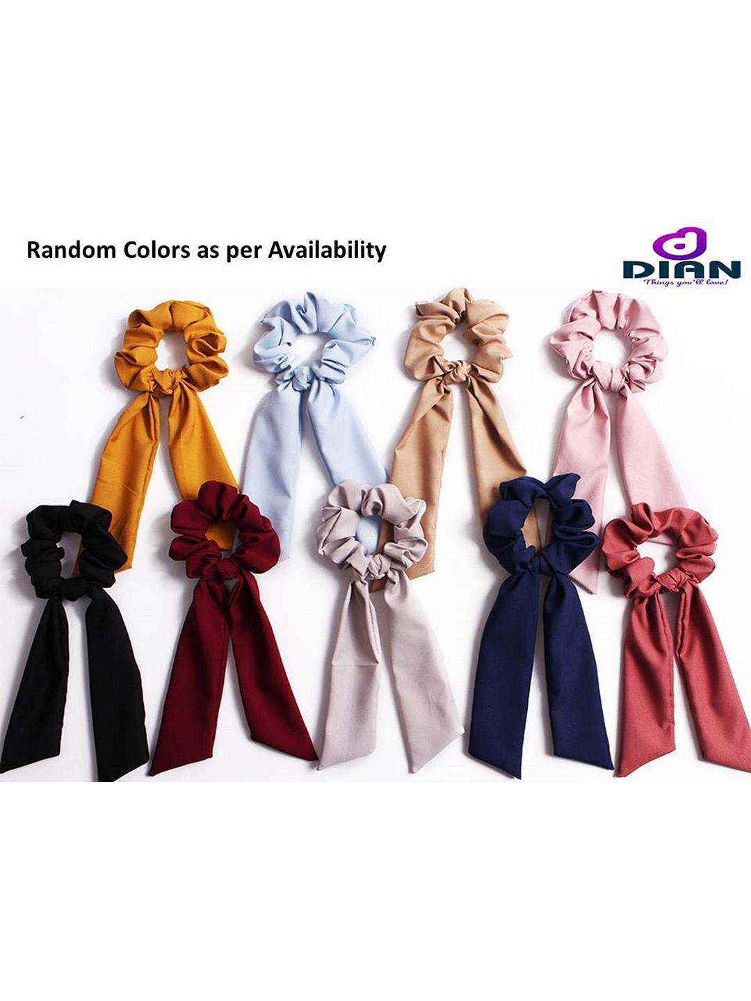

DIAN Women Multicoloured Set of 4 Ponytail Holders, Multi
