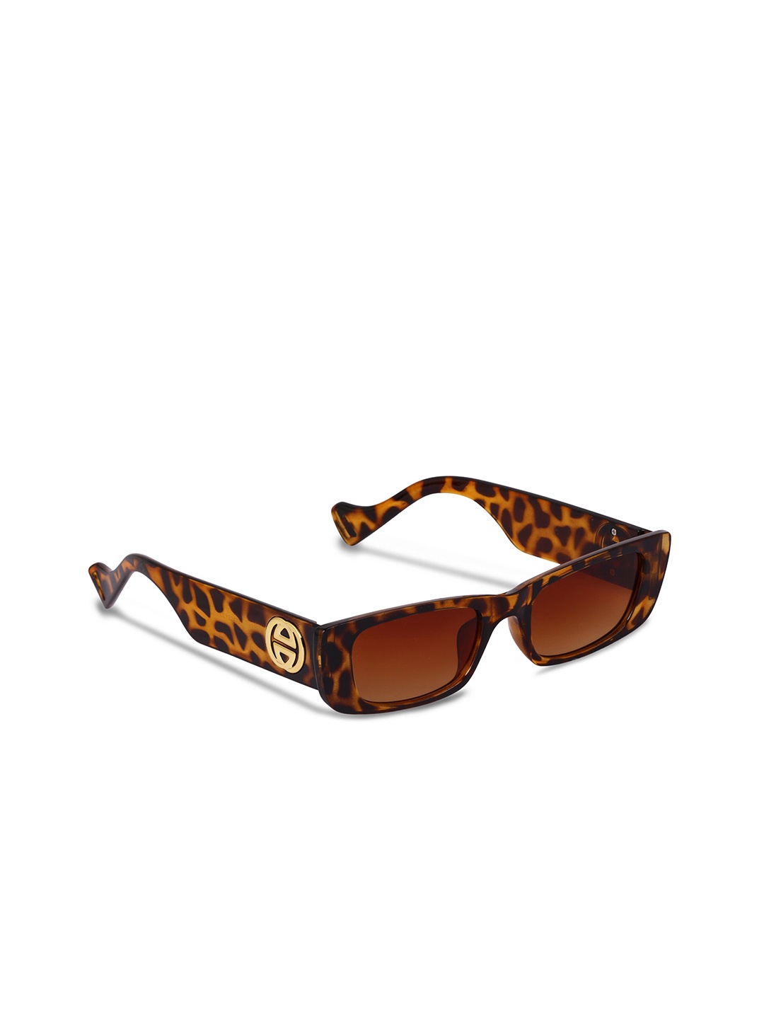 

Freddy Unisex Brown Lens & Brown Rectangle Sunglasses with UV Protected Lens