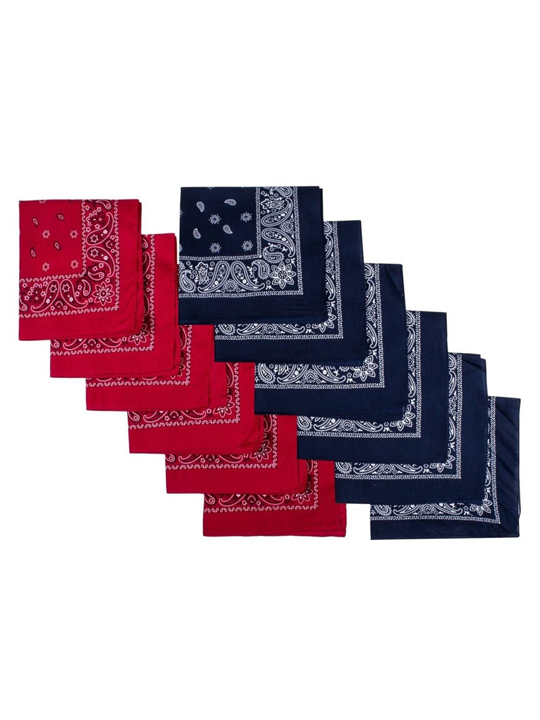 

Aadikart Pack Of 6 Paisley Printed Cotton Headband, Navy blue