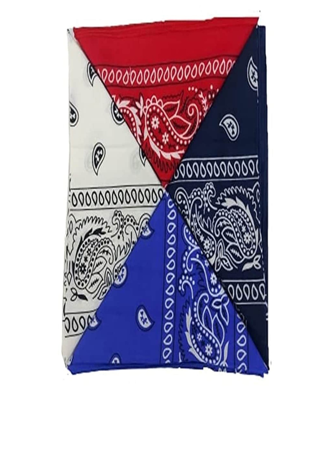 

Aadikart Pack Of 4 Printed Pure Cotton Bandanas, White