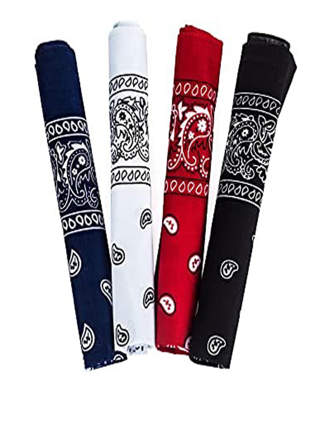 

Aadikart Adults Pack of 4 Multicolor Printed Cotton Bandanas, Multi