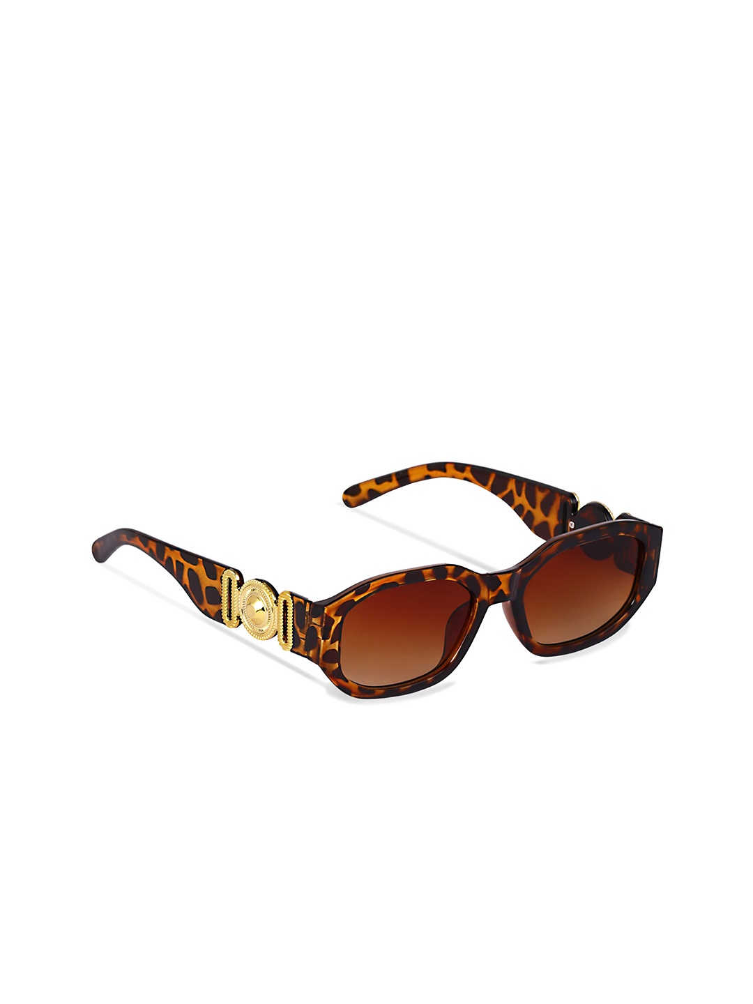 

Freddy Unisex Brown Lens & Brown Rectangle Sunglasses with UV Protected Lens