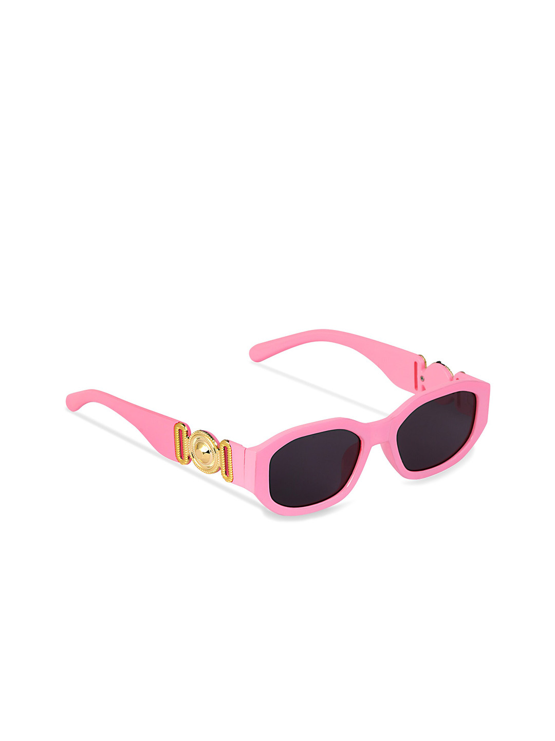 

Freddy Unisex Black Lens & Pink Rectangle Sunglasses with UV Protected Lens