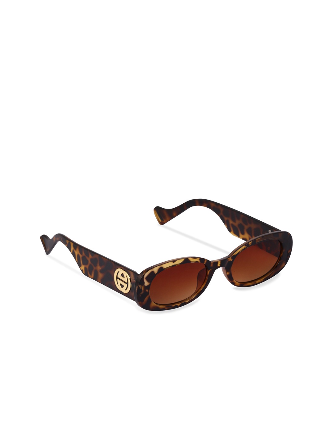 

Freddy Unisex Brown Lens & Brown Oval Sunglasses with UV Protected Lens