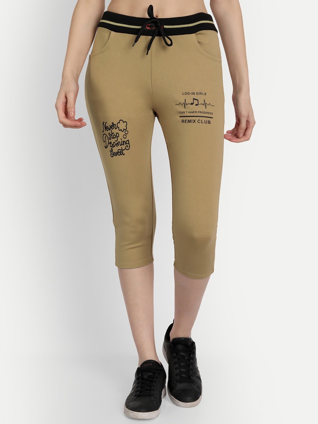

Wicked Stitch Women Brown Capris
