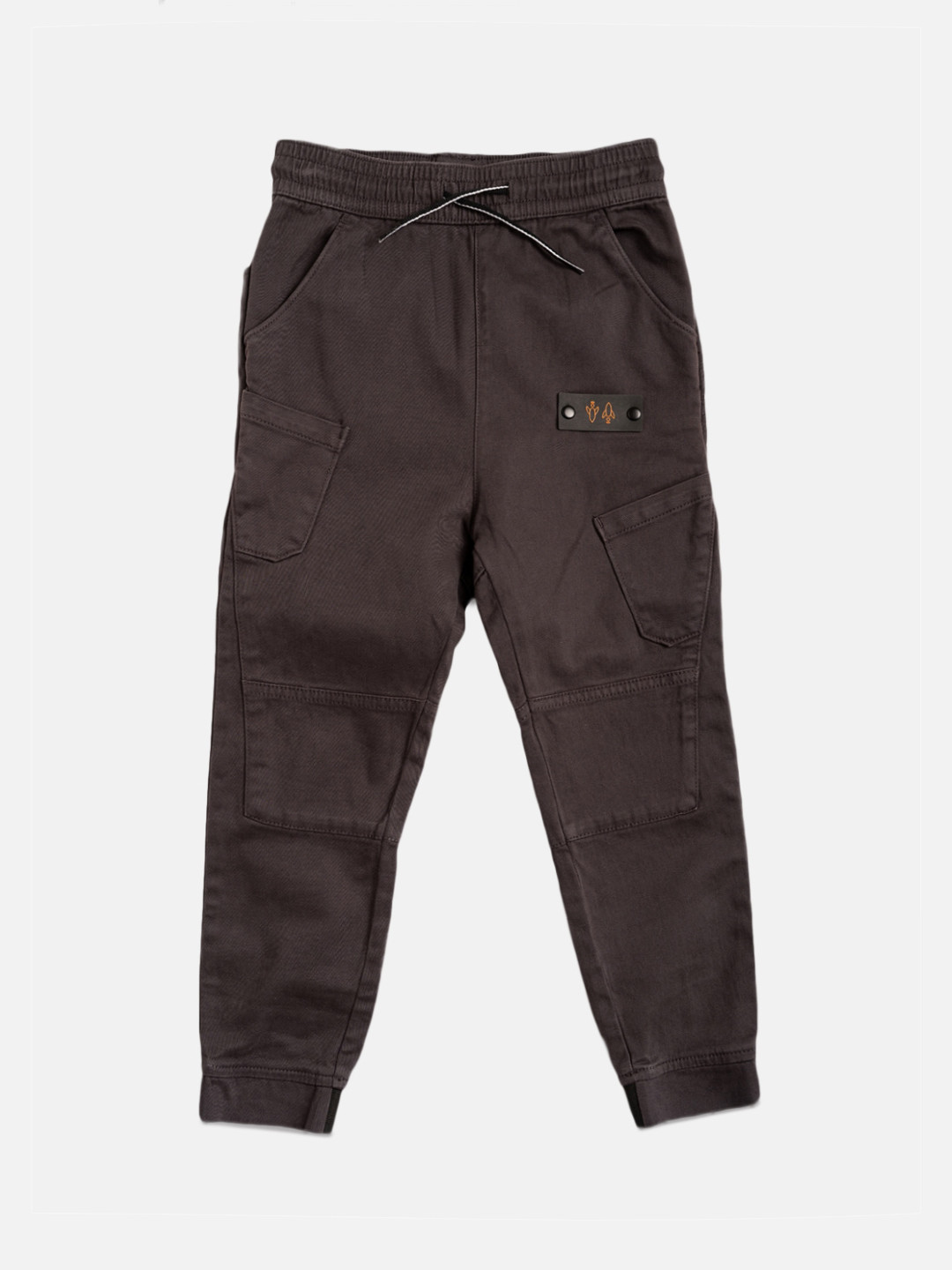 

Angel & Rocket Boys Brown Solid Cotton Joggers Trousers