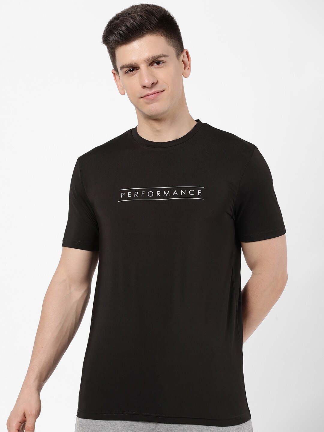 

R&B Men Black Typography T-shirt