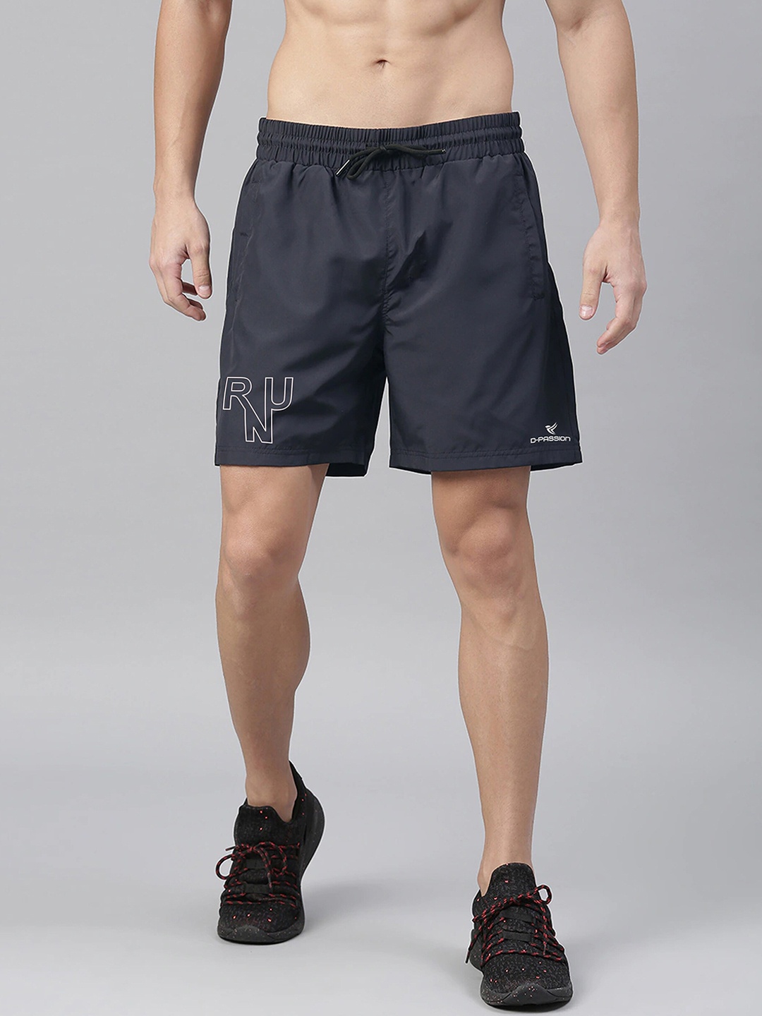 

Dpassion Men Navy Blue Running Sports Shorts