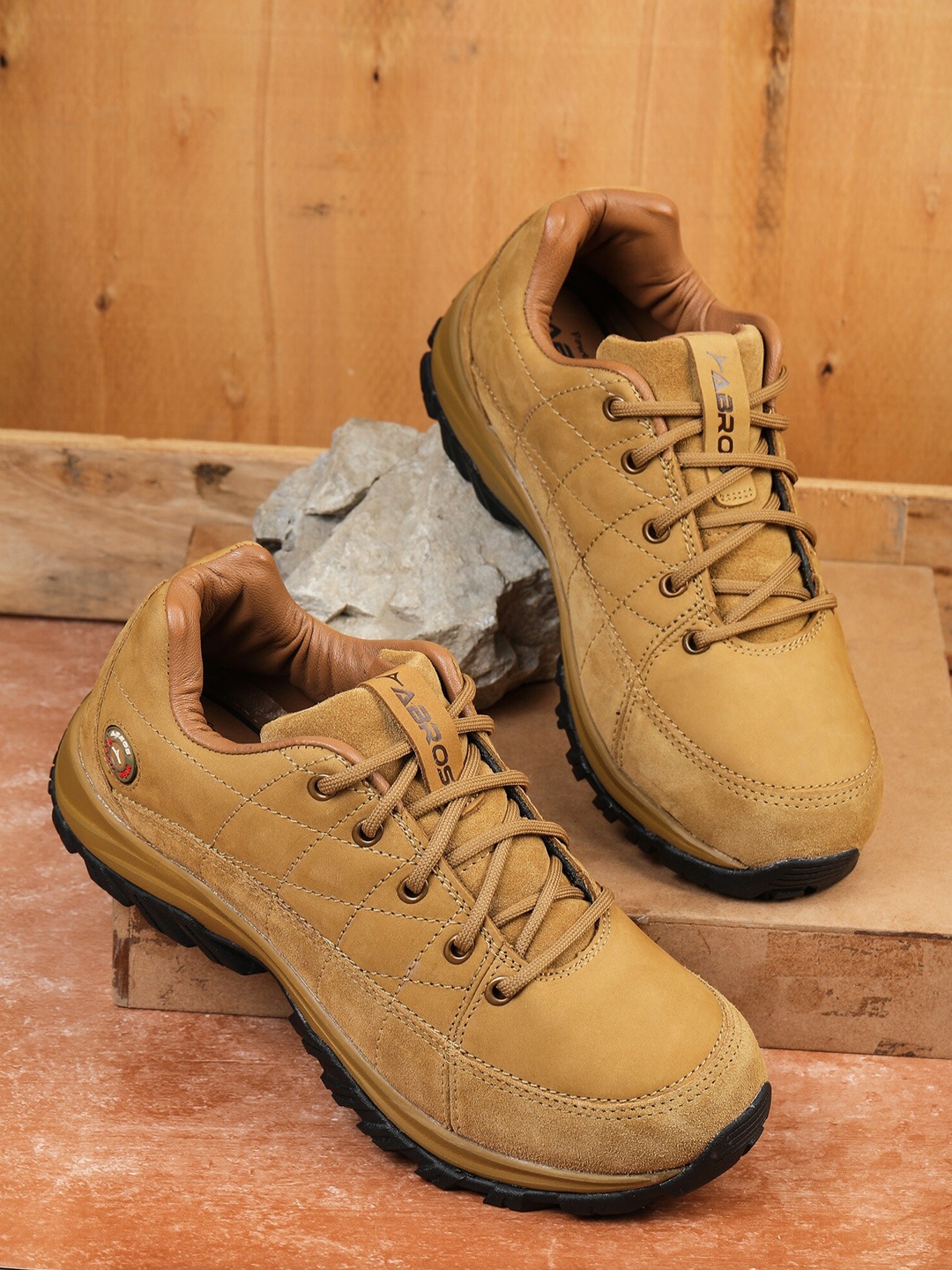 

ABROS Men Nardo Trekking Outdoor Shoes, Camel brown